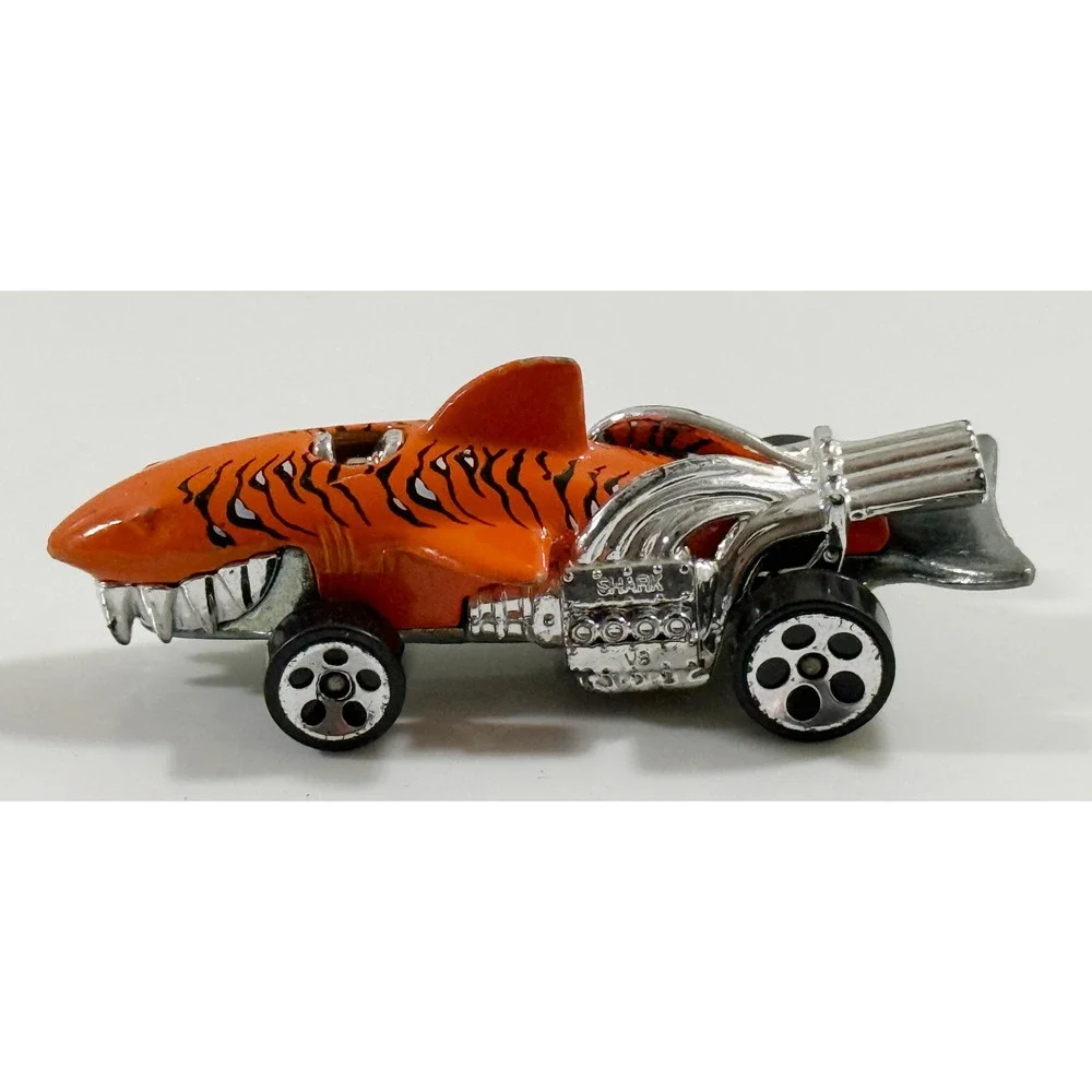 Hot Wheels Sharkruiser Kids 1:64 Orange Tiger Stripe Shark Diecast Car 1986